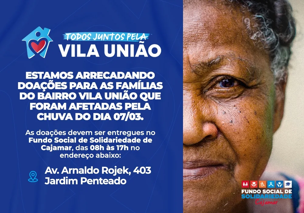Fundo Social lança a campanha Todos Juntos pela Vila União